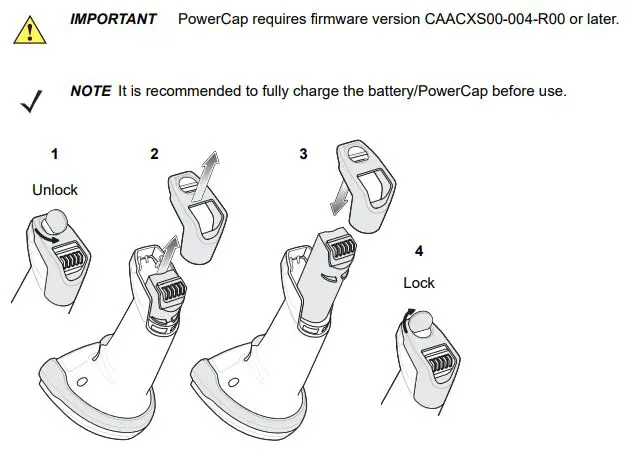 ZEBRA DS8178 Series Cordless Handheld Scanner Kit User Guide - Battery