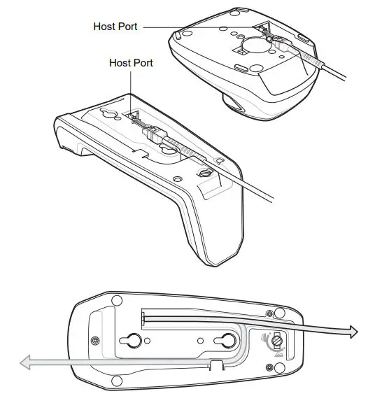 ZEBRA DS8178 Series Cordless Handheld Scanner Kit User Guide - Cradle Cable Connection