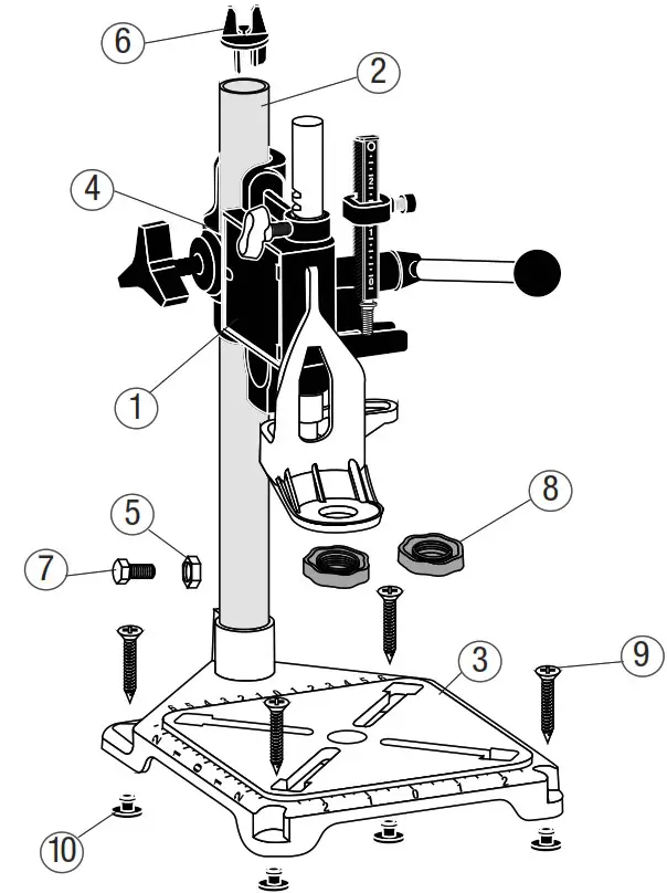 MILESCRAFT 1097 Tool Stand Drill Press for Rotary Tools - FIg