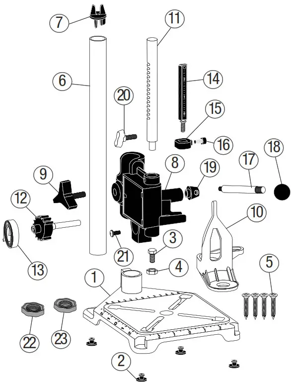 MILESCRAFT 1097 Tool Stand Drill Press for Rotary Tools - FIg14