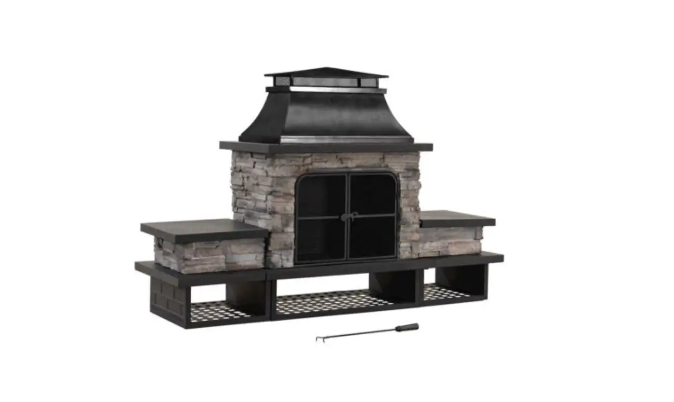 Sunjoy A304001201 Bel Aire Wood Burning Fireplace Instruction Manual