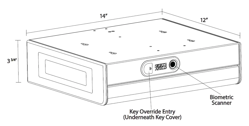 SPORTS AFIELD SA-HD5-BIO Drop Action Biometric Security Vault 1