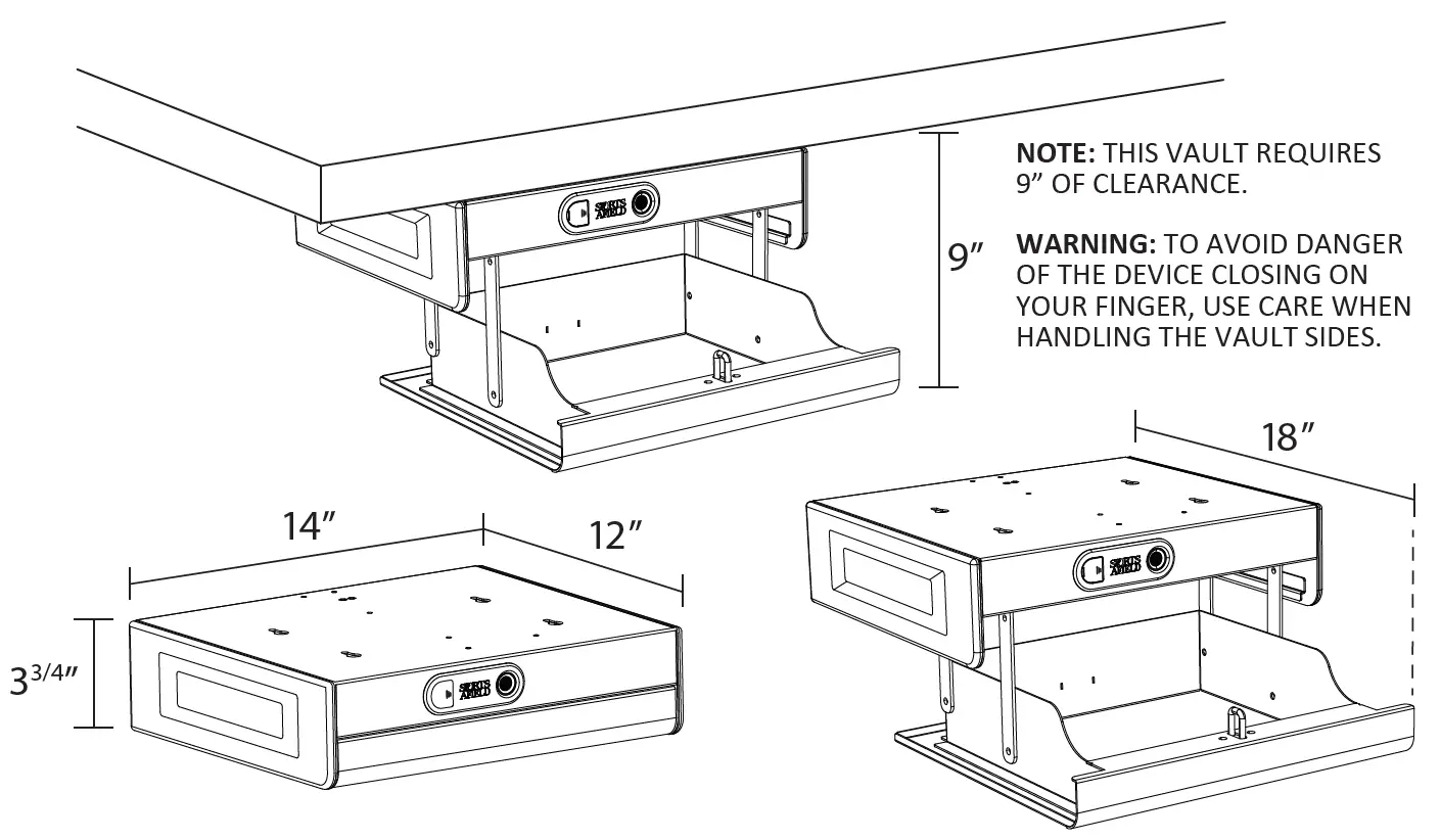 SPORTS AFIELD SA-HD5-BIO Drop Action Biometric Security Vault 8