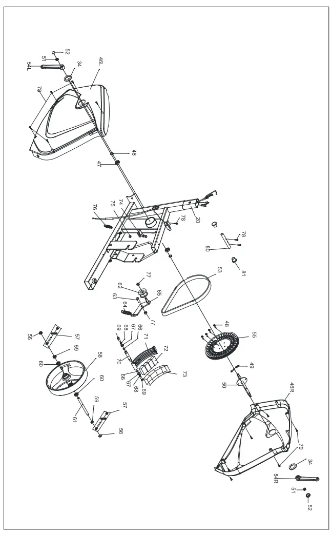 snode R16 Magnetic Recumbent Exercise Bike - fig 1
