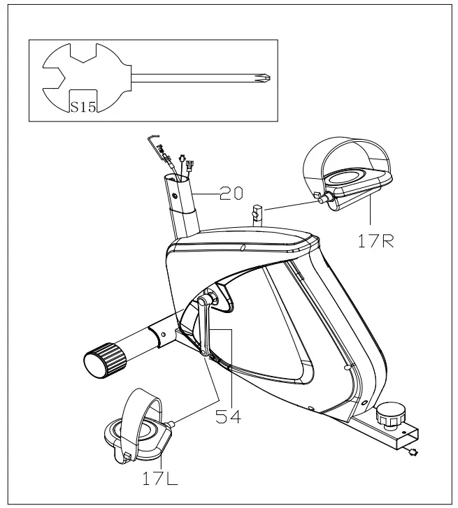 snode R16 Magnetic Recumbent Exercise Bike - fig 3