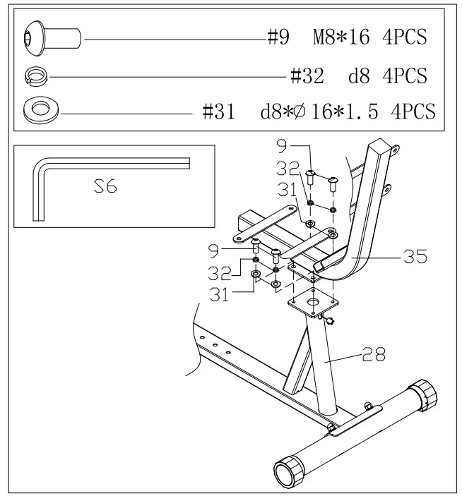 snode R16 Magnetic Recumbent Exercise Bike - fig 6