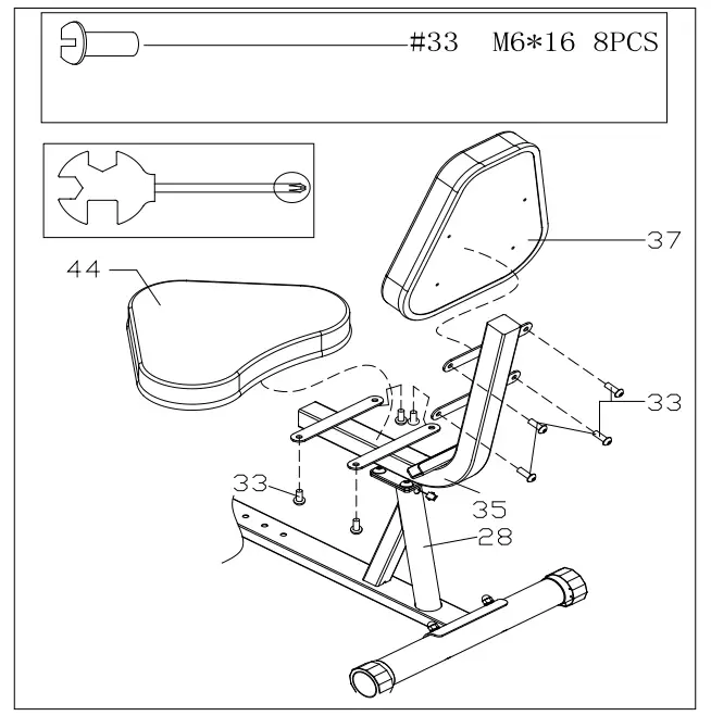 snode R16 Magnetic Recumbent Exercise Bike - fig 7
