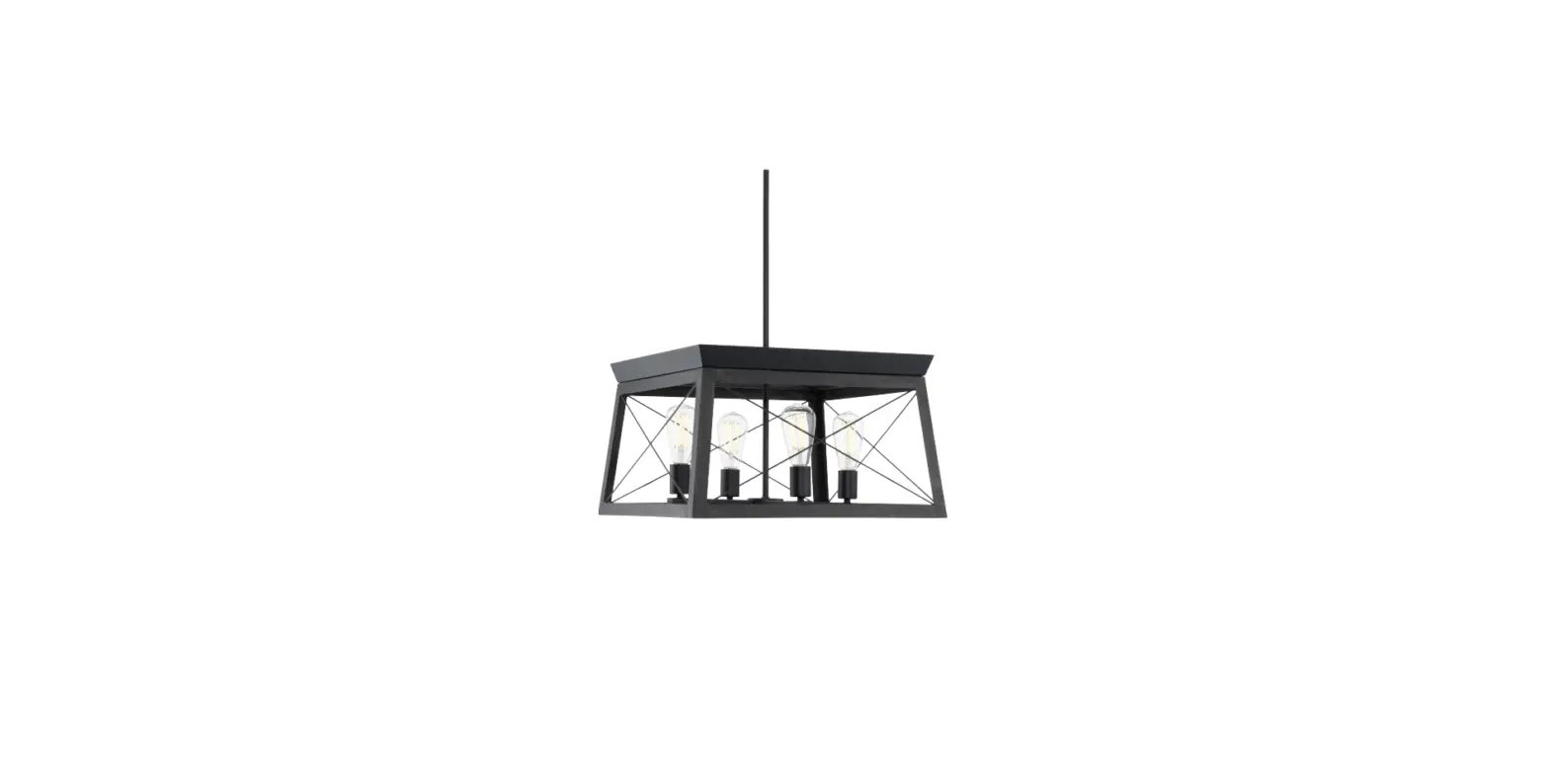 Progress Lighting P400047-031 Briarwood Textured Black Four Light Chandelier User Manual