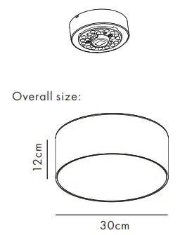 QAZQA Drum CL LED Ceiling Light - fig1