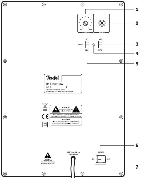 Teufel US 2106-1 SW Active Subwoofer-4