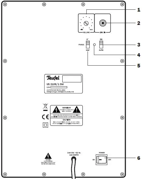 Teufel US 2106-1 SW Active Subwoofer-8
