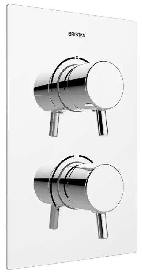 BRISTAN PM2 SHCDIV BLK Thermostatic Recessed Dual Control Valve