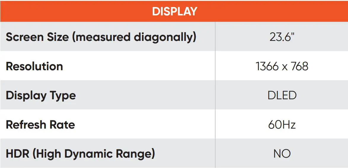 onn 100012590 24 inch 720P HD Roku TV - DISPLAY