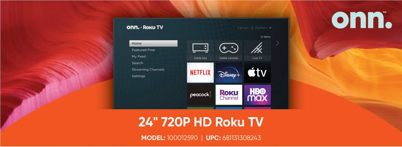 onn 100012590 24 inch 720P HD Roku TV User Guide