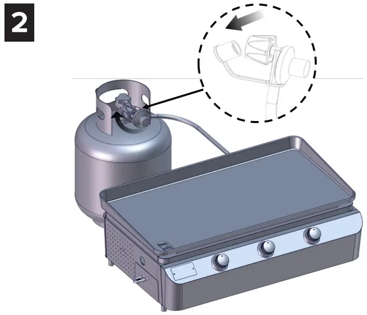NEXGRILL 820-0063 3-Burner Portable Propane Gas Grill - Fig 4