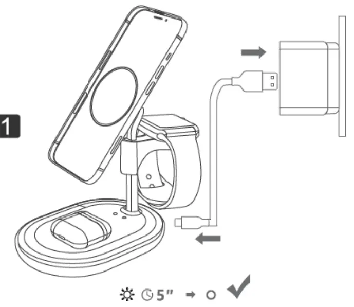 Shenzhen Lechong Technology K3000PRO 3 In 1 Wireless Charging Stand - fig 1