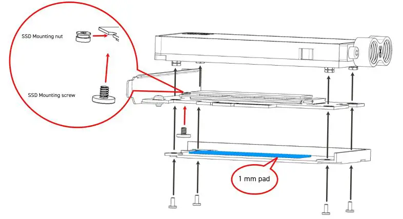Alphacool Core M.2 NVMe PCIe 4.0 Liquid Cooler - Mounting the SSD & cooler