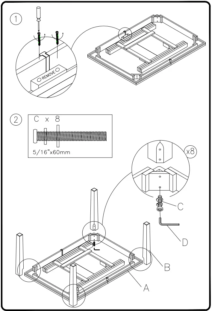 ASHLEY D59435 Ralene Dining Extension Table - fig 4