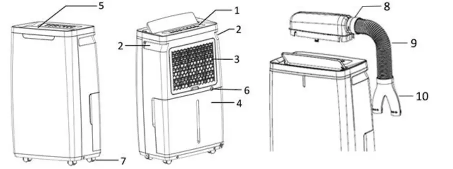 emerio-DH-127463-Portable-Dehumidifier-Instruction-FIG-2