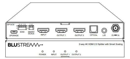 BLUSTREAM SP12CS 2 Way HDMI Splitter with Smart Scaling Product