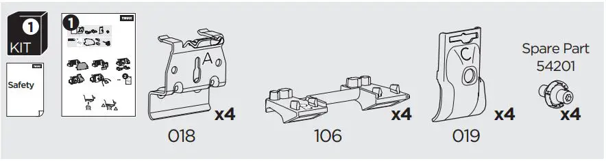 THULE-186146-Kit-Flush-Rail-FIG-1