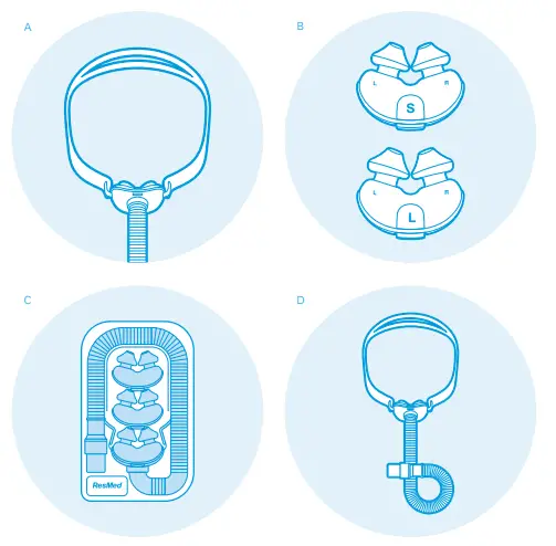 ResMed AirFit P10 mask - AirSense 10 AutoSet CPAP machine -- STEP 5