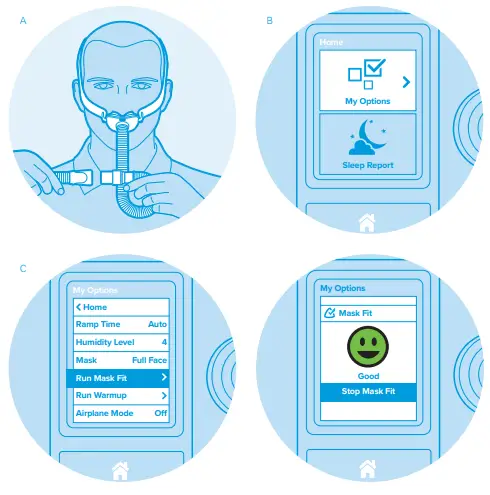 ResMed AirFit P10 mask - AirSense 10 AutoSet CPAP machine -- STEP 7