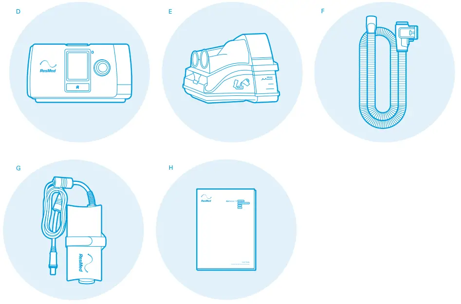 ResMed AirFit P10 mask - AirSense 10 AutoSet CPAP machine -- b