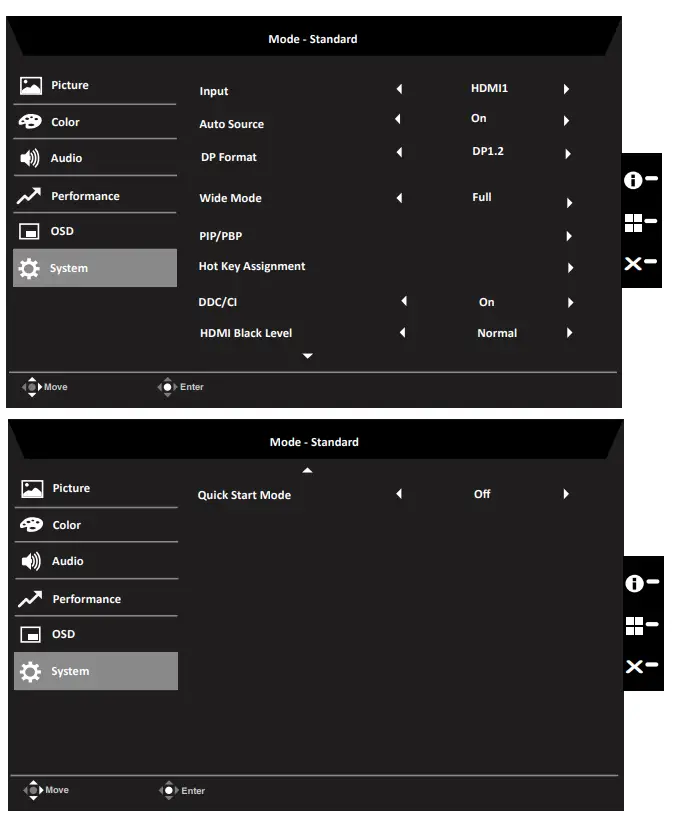 Acer V277K LCD Monitor - System