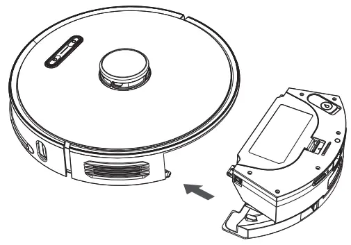 eta TWINS Robot Vacuum Cleaner - Place the mop unit