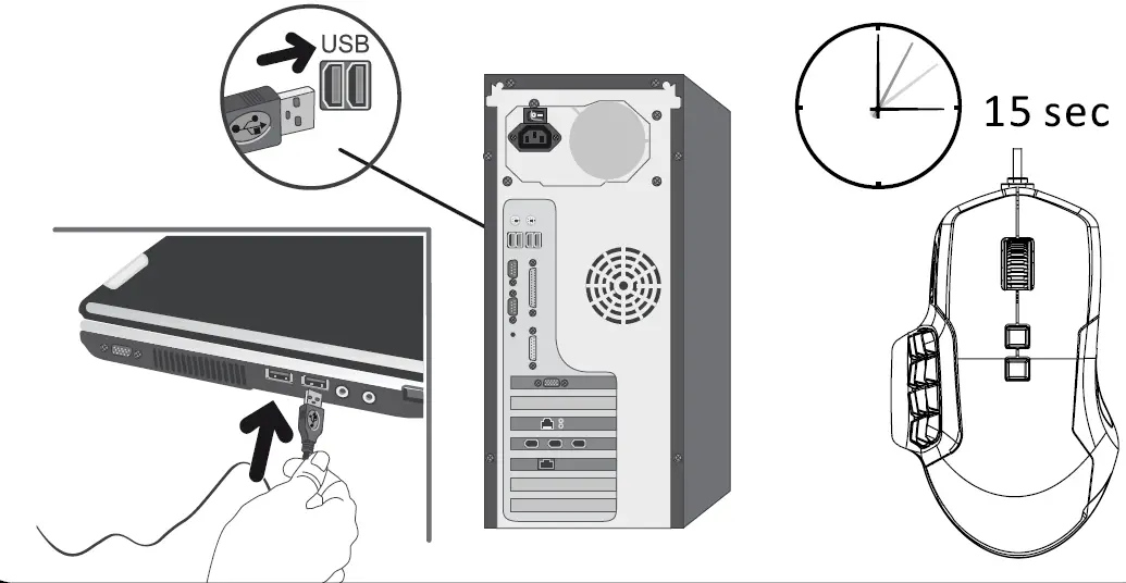 CANYON Gaming Mouse CND-SGM9 connection