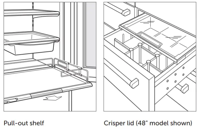 SUB-ZERO ICBPRO3650RH 660L Built-In Fridge-DRAWER DIVIDERS