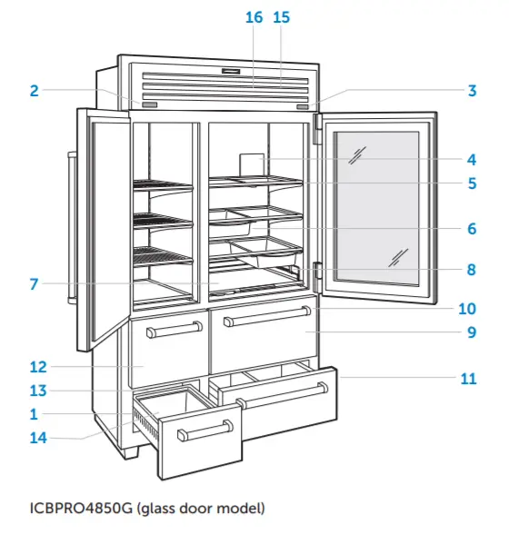 SUB-ZERO ICBPRO3650RH 660L Built-In Fridge- Features2