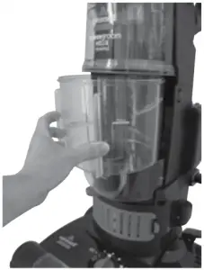 Grasp-dirt-cup-handle-portion