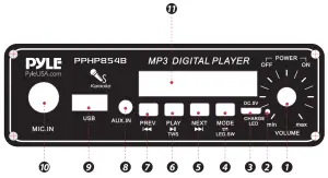 PYLE PPHP854B 8 Wireless BT Portable PA Speaker - FIG