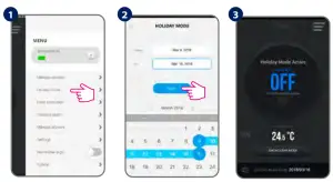 SALUS RT310iSR Digital Wireless Central Heating Room Thermostat - Holiday