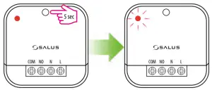 SALUS RT310iSR Digital Wireless Central Heating Room Thermostat - Pairing