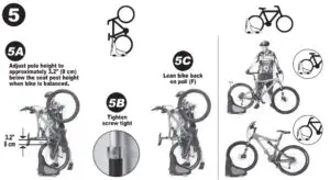 Adjust the pole height