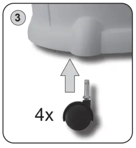 Install swivel casters