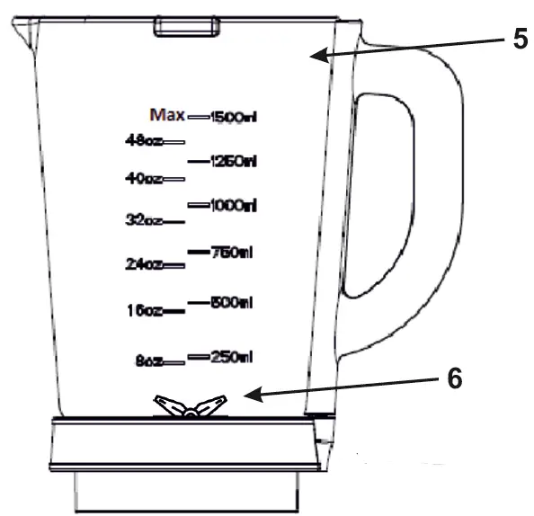 camry CR 4083 Blender fig 2