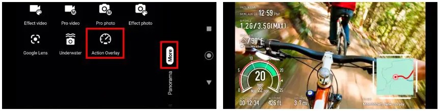 KyOCERa Duraforce Ultra 5g Uw - Action Overlay Mode Settings