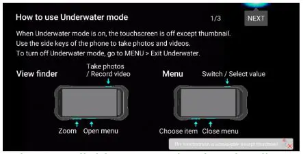 KyOCERa Duraforce Ultra 5g Uw - Underwater Mode