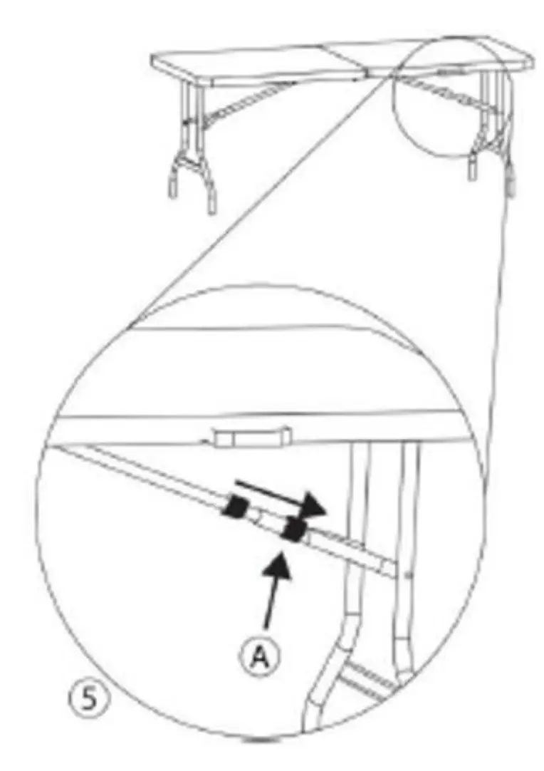 Oypla 3594 6ft Trestle Table - Carefully flip the table into its standing position