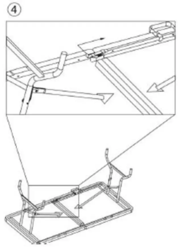 Oypla 3594 6ft Trestle Table - Use the table’s locking mechanism to secure it into place