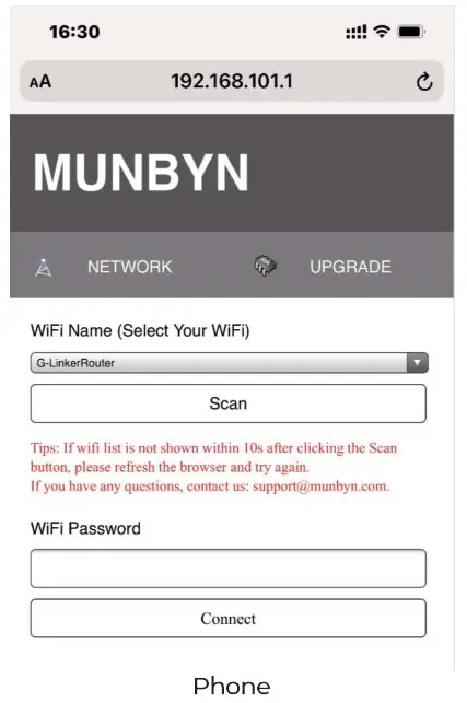 MUNBYN A1 Wi Fi Dongle- Phone