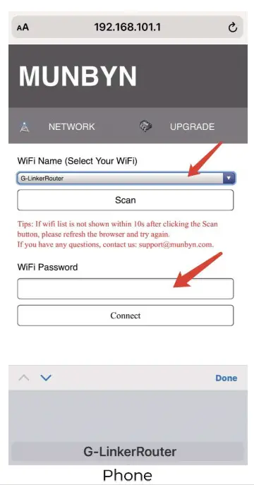 MUNBYN A1 Wi Fi Dongle- Scan