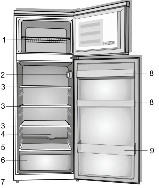 beko CSTM3546 Fridge Freezer 7