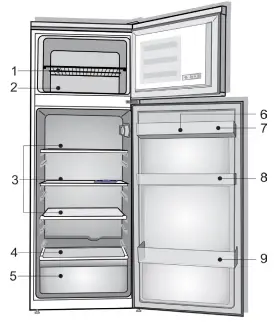 beko CSTM3546 Fridge Freezer 9