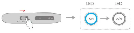 MPOW BH390B Wireless Transmitter and Receiver - off