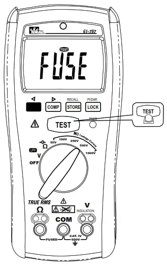 IDEAL 61 797 Digital Insulation Meter - Testing the Fuse